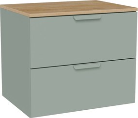 Wisząca szafka podumywalkowa z półką – Szałwiowa zieleń – S60 cm – AVORELI