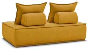 Musztardowa sofa z materiału bouclé 175 cm Elisa – Bobochic Paris