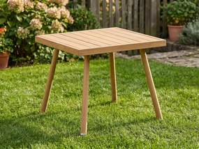 Stolik ogrodowy SERANO aluminiowy kwadratowy 50x50cm imitacja drewna