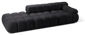 Antracytowa sofa modułowa z materiału bouclé 288 cm Bellis – Micadoni