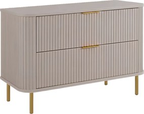 Szafka łazienkowa stojąca z szufladami i metalowymi nóżkami, kolor Kaszmir, uchwyt złoty, nóżki złote, 100 x 41,5 x 66,7 cm