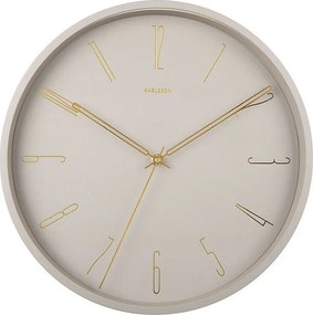 Zegar ścienny Belle Numbers - Ciepły szary - Ø35cm