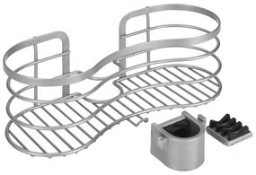 Wisząca stalowa półka łazienkowa w kolorze srebra Viva! – Metaltex