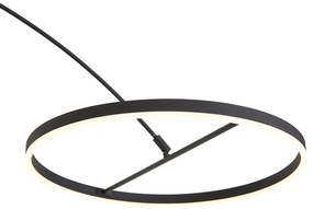 Luk Design booglamp zwart incl. LED 3-staps dimbaar - Anello Nowoczesny Oswietlenie wewnetrzne