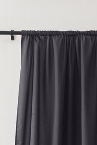 Ciemnoszara zasłona OXFORD 140x250 cm Zawieszanie: Taśma z wiązaniami