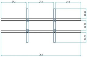 Regał sortujący PRIMO WOOD, 800 x 420 x 1087 mm, 27 przegród, orzech