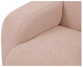 Różowy narożnik z materiału bouclé (prawostronny) Molino – Micadoni Home