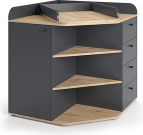 Przewijak dla dziecka antracyt/artisan 85x85x90 aria