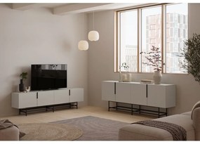 Kremowa niska komoda 200x77,5 cm Eldia – Marckeric