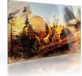 Obraz na szkle - Motyw szamana (70x50 cm)