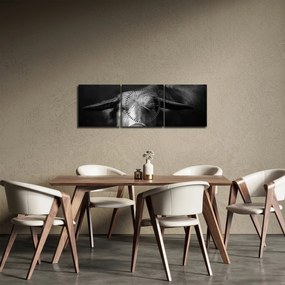 Obraz - Krowa (z zegarem) (90x30 cm)