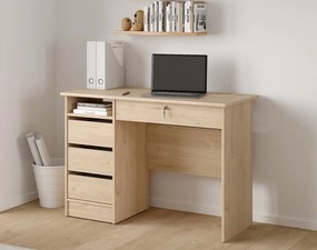 Biurko Function Plus 110 z szufladą na klucz, kolor jackson hickory