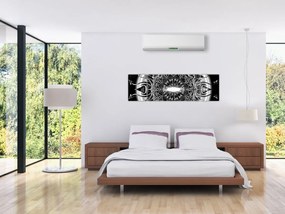 Obraz czarno-białych ozdób (170x50 cm)