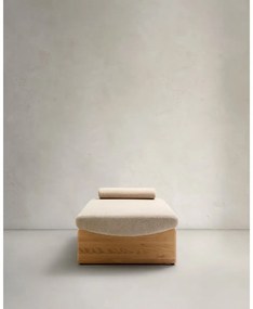 Beżowo-naturalny szezlong z tkaniny szenilowej (strona zmienna) Topaz – Kave Home