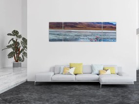 Obraz - Flamingi (170x50 cm)