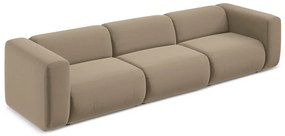 Beżowa aksamitna sofa 319 cm Ekahi – Makamii