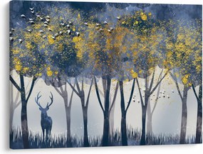 Obraz jelenia w lesie (70x50 cm)