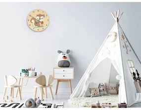 Zegar ścienny cichy do pokoju dziecięcego drewniany nowoczesny dekoracyjny