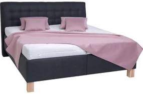 Łóżko tapicerowane z miejscem do przechowywania bez materaca VIOLET 180x200 cm antracyt