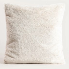 Poszewka dekoracyjna NEW CLUMSY z imitacji króliczego futra beżowa 45x45 cm HOMLA