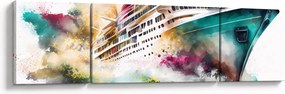 Obraz - Akwarela morska (170x50 cm)