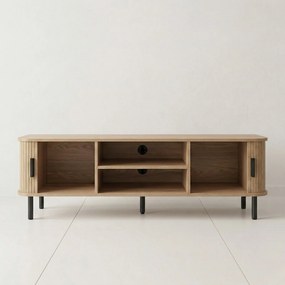 Szafka rtv ryflowana SCAVA, 140 x 40 x 46 cm