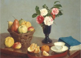 Obraz na szkle - Henri Fantin-Latour, Still  Life, reprodukcje (70x50 cm)