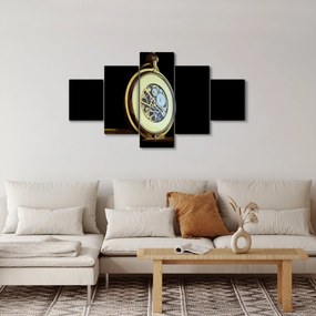 Obraz złotego zegarka kieszonkowego (125x70 cm)