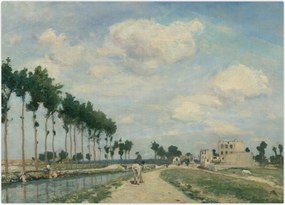 Obraz - Johan Barthold Jongkind, The Towpath, reprodukcje (70x50 cm)