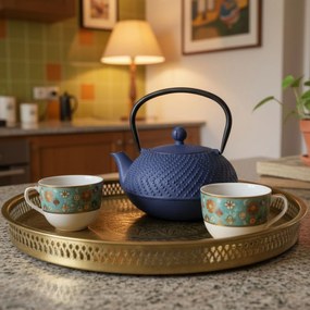 Czajnik żeliwny z zaparzaczem KAMIN, 900 ml