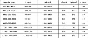 Mexen Velar kabina prysznicowa rozsuwana 110 x 100 cm, transparent, czarna - 871-110-100-01-70