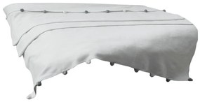 Kremowa polarowa narzuta 200x220 cm Pom Pom – Mijolnir