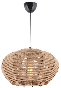 Lampa wisząca Jute Ellipse, kremowy