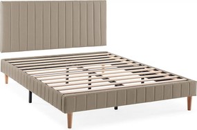 Kolumna Sommier + zagłówek Eris 140x190 cm Beżowy