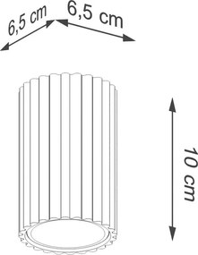 Szarobrązowa metalowa lampa punktowa ø 6,5 cm Gleam – Sollux