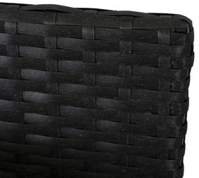 Zestaw Mebli Ogrodowych FLORYDA Ciemnoszary Sofa Krzesła Pufy Stolik Tarasowy Technorattan Nowoczesny