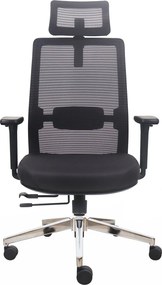 Ergonomiczny fotel biurowy siatkowy Prospero, zgodny z normą BHP