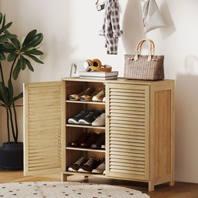 HOMCOM wąska szafka na buty, rattan, wąska, wysoka, drewno, mała szuflada, cienka | Aosom PL