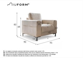 Brązowy fotel z imitacji skóry Lofty Lilly – Miuform