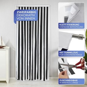 Zasłona termiczna na drzwi w czarno-srebrnym kolorze 90x200 cm – Maximex