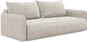 Kanapa 3-osobowa z funkcją spania - z tkaniny szenilowej - srebrny - NANEA