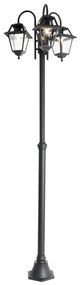 Klasyczna lampa zewnętrzna czarna 235 cm 3-światła IP44 - Berta