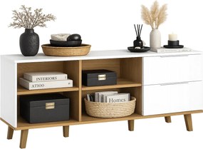 Biała skandynawska półotwarta komoda N3-P98