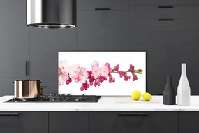 Szkło do Kuchni na Ścianę Kwitnąca Gałązka Wiśni