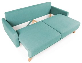 Turkusowa sofa rozkładana Bonami Selection Pop