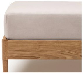 Szarobrązowe bawełniane prześcieradło z gumką 90x200 cm Simmel – Kave Home