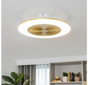 Brilagi - LED ściemnialna lampa z wentylatorem AURA LED/38W/230V złota + DO