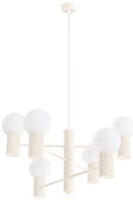 Żyrandol HALO 6 beżowy ryflowany SOLLUX  LIGHTING
