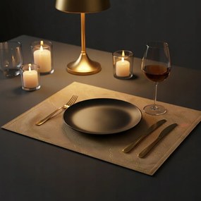 Podkładka pod Talerz Złota z Wzorem Mata na Stół 33x45 cm Dekoracyjna