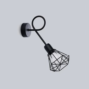 Kinkiety nowoczesny Lunova, stal - 1 źródło światła 4000K - L.15 x H.30 cm - czarny